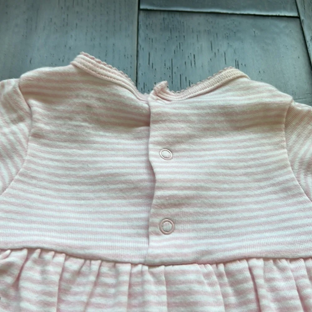 Carters short sleeve striped onesie dress